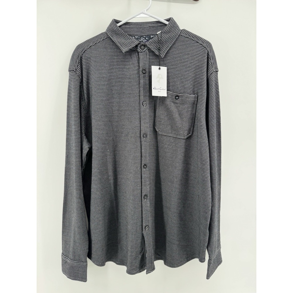 Robert Graham Bressett NWT Men's 2XL Button Down Shirt  Classic Fit‎ Gray